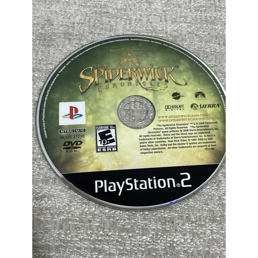 The Spiderwick Chronicles PlayStation 2 Disc Only